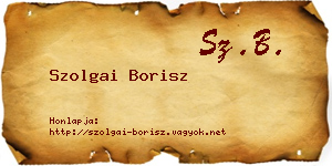 Szolgai Borisz névjegykártya